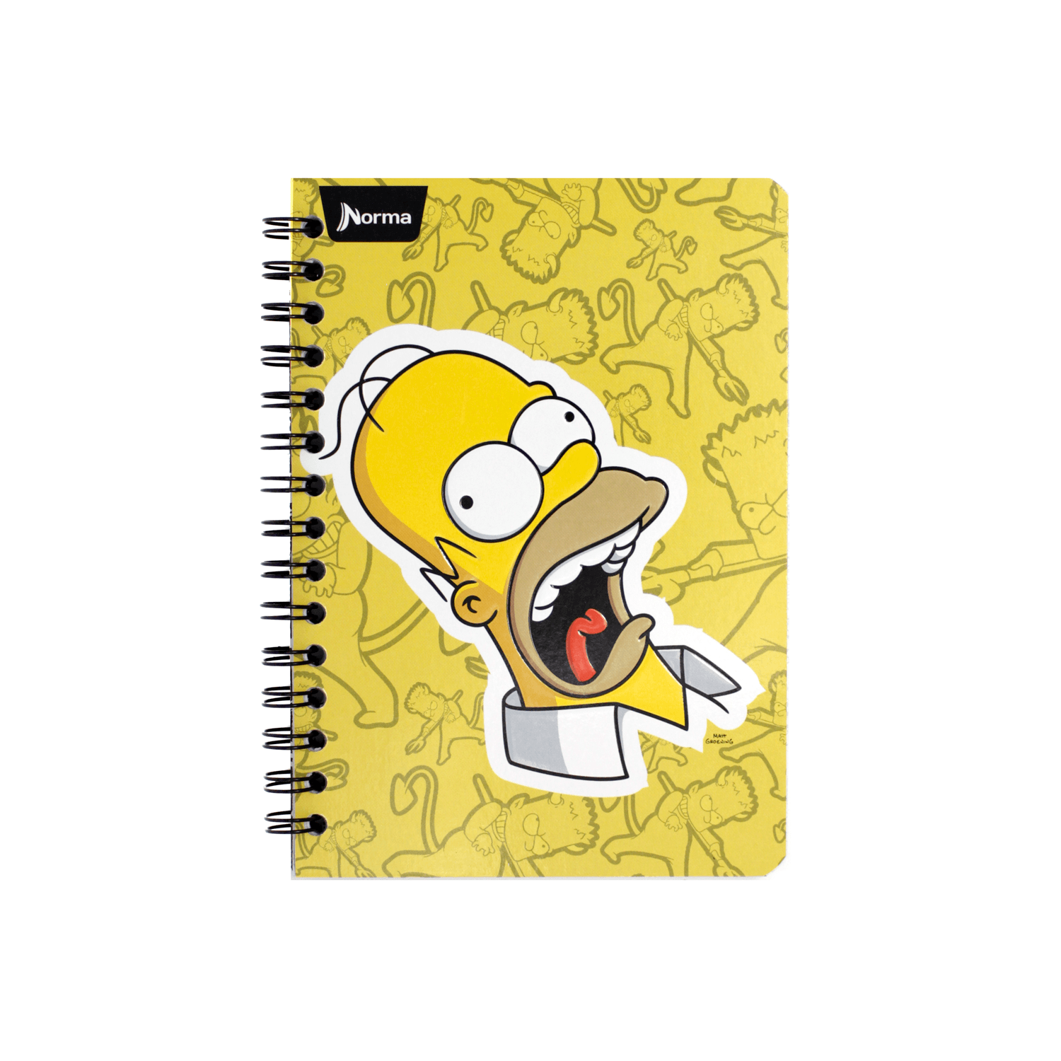 Cuaderno-Argollado-85-The-Simpsons-80-Hojas-Linea-Corriente-Colombia---4- Homero-Loco - Tienda Norma